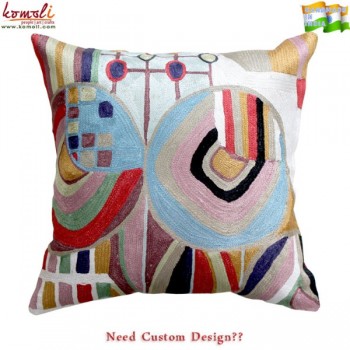 Wheels of Life - All Over Embroidered Cushion Covers - Throw Pillow Cover - Many Sizes