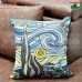 Wave Design Abstract Art - Embroidery Cushion Throw Pillow Cover