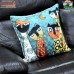 Cats - All Over Embroidery Handmade Cushion Cover & Throw Pillow 