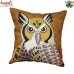 Brown Owl - All Over Embroidery Handmade Cushion Throw Pillow Covers for Home Decoration