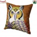 Brown Owl - All Over Embroidery Handmade Cushion Throw Pillow Covers for Home Decoration