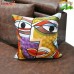 Right Wing Face Design Handmade Embroidery Cushion Covers Picasso Designs