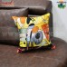 Yellow Abstract - All Over Embroidery Handmade Cushion Cover - Throw Pillow Cover