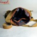 Leather Embroidered Shoulder Jhola Bag - Handmade Bag with Suede Leather