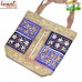 Chess Design Embroidery Pattern Suede Leather Large Tote Bag