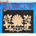 Royal Blue Suede Leather Embroidery Hand Pouch - Custom Pattern Available