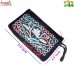 Rough Suede Leather Embroidered Hand Pouch - Variety of Designs Available