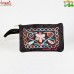 Suede Leather Hand Pouch - Embroidered Pouch of Custom Colors