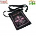 Leather Suede Black Cross Body Bag Embroidery Work