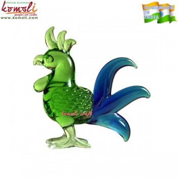 Popinjay Cockatoo - Glass Animal Figurine Statue for Home Decoration Crafting
