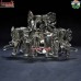 A Happy Family of 7 Elephants - Glass Sculpture