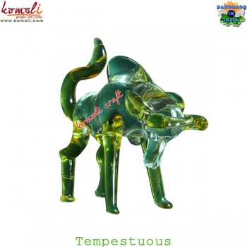 Tempestuous - Rousing Bull - Handmade Glass Sculpture Flame Working