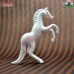 Precision By Hands - Small White Wild Horse - Home Decoration Boro Glass Handmade Artwork