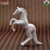 Precision By Hands - Small White Wild Horse - Home Decoration Boro Glass Handmade Artwork