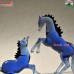 Pair of Naughty Blue Horses - Home Decoration Statue - Lamp Working Handmade Boro Glass Art