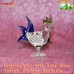 Popinjay Cockatoo - Glass Bird Figurine - Customized Color Combination Available