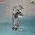 Transparent Boro Glass Dolphin With Green Touch - Handmade Glass Sculpture