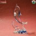 Transparent Boro Glass Dolphin With Blue Touch - Handmade Glass Sculpture