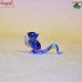 Relax Pose of Blue Squirrel - Handmade Glass Flameworking Miniature Sculpture