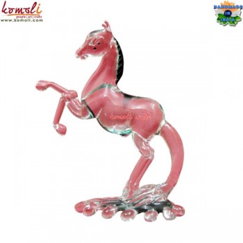 Transparent Boro Glass Horse - Home Decor - Lamp Working Handmade Boro Glass Art