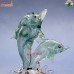 Glass Dolphin With Green Touch - Handmade Transparent Boro Glass Sculpture