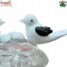 Pair of Love Birds White and Black - Boro Glass Gifts - Flameworking Artwork