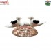 Pair of Love Birds White and Black - Boro Glass Gifts - Flameworking Artwork