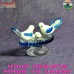 Pair of Love Birds White and Blue - Boro Glass Gifts - Flameworking Artwork