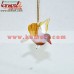 Cute Little Hanging Blown Working Glass Bird Christmas Ornament