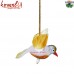 Cute Little Hanging Blown Working Glass Bird Christmas Ornament