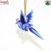 Blue Hanging Glass Bird - Christmas Ornament - Handmade Lampworking