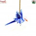 Blue Hanging Glass Bird - Christmas Ornament - Handmade Lampworking