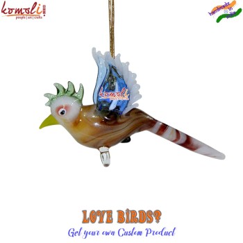 Colorful Glass Bird Ornaments for Crafts, Custom Glass Figurines