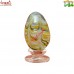 Trans Brown Onyx Type Handmade Boro Glass Easter Egg with Stand