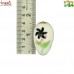 Identity - White Boro Glass Easter Egg with Flower Design - Flame Working Art