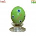 Spring Green with White and Blue Polka Dots Glass Easter Egg Crafting Decoration Supplies