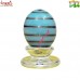 Blue with Golden Lines Amazing Handmade Glass Decorative Easter Egg