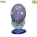 Red Polka Dots On Purple Base - Decorative Glass Easter Egg - Custom Design