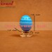 Sky Blue with White Circles Handmade Glass Easter Egg