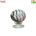 Golden and Black Stripes on Art Glass Easter Egg with Complimentary Stand