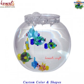 Artificial Floating Glass Fishes in Aquarium - Lamp Working Custom Product