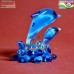 Flame Working Bubbly Blue Dolphins - Boro Glass Home Decor - Handmade Glass Artwork