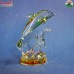 Playing Glass Dolphins Home Decor - Handmade Boro Glass Artwork - Flameworking Glass Statues