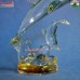 Playing Glass Dolphins Home Decor - Handmade Boro Glass Artwork - Flameworking Glass Statues