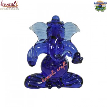 Blue Ganesha - Borosilicate Glass Burnerwork