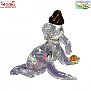 Bal Ganesha - Glass Flamework Artifact Statue