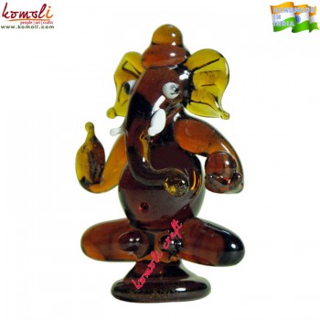 Tan Vinayaka (Ganesha) - Handmade Glass Sculpture Wedding Favors Return Gifts