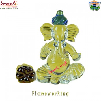 Pagadi Ganesha Crystal Glass Ganesha Indian Wedding Favors Return Gifts