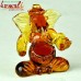 Amber Color Glass Ganesha Idols For Car Wedding Favors Giveaways Return Gifts