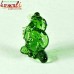 Emerald Ganesha - Borosilicate Glass Statue Flameworking - Wedding Gifts